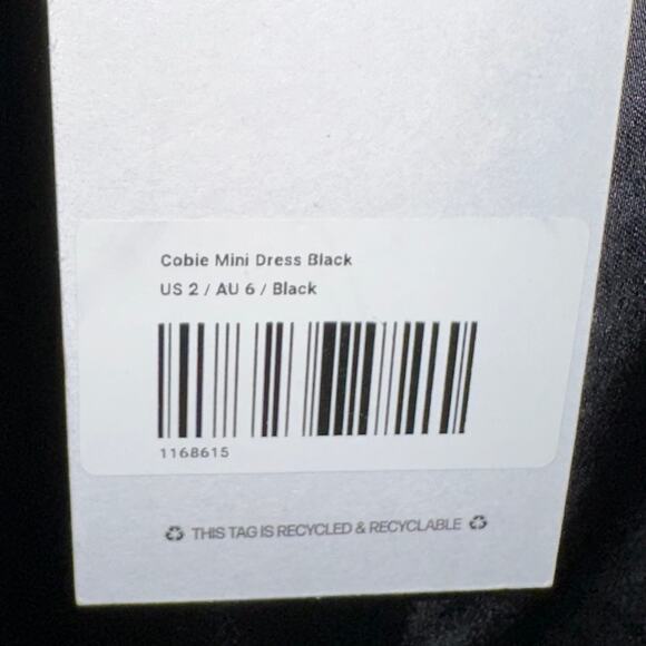 NWT Princess Polly Black Satin Cobie Mini Dress Size 2 - Picture 5 of 16